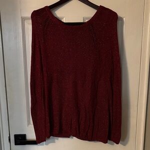 Maurices Red Sweater Glitter Holiday New Years